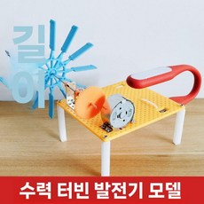 수력 발전기 모델 과학 실험 키트 수차 발전 원리 교구, 2. 수력 터빈 발전기 1세트