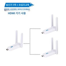HDMI 무선 송수신기 30m 1송신기 1수신기, 1개, 100m 1 2, 기본 색상