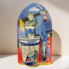 雷治奧特曼賽羅牙刷兒童卡通杯子20g牙膏套裝三件套裝整套3-11嵗 GSWB, 1個, 雷治D65,賽羅牙刷+賽羅牙膏20g+賽羅杯