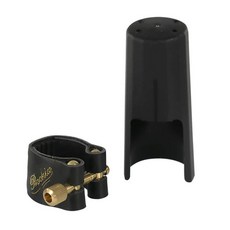 Rochix 소프라노 색소폰 색소폰용 천연 가죽 합자 및 플라스틱 캡, 소프라노 색소폰 천연 가죽 합자