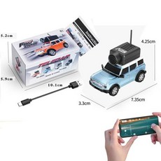 미니 자동차 드리프트 광각 카메라 단 모드 레이싱, 9)B Blue APP Control