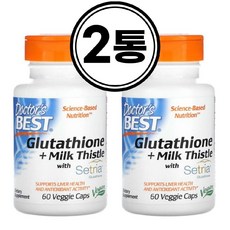 (2병) 닥터스베스트 글루타치온 밀크시슬 셀레늄 60 배지캡슐 Milk Thistle Selenium Glutathione, 60정