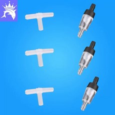 수족관기포기 어항 AC DC 산소 공급 4구기포기 에어분사기, 1개
