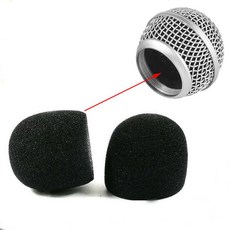 SM58 SLX24 PGX24 내부 스폰지 윈드 캡용 2PCS 마이크 스튜디오 보호 BETA58A PG58 스크린 커버, bla sponge 2pcs
