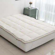 순면 토퍼 침대 항균 침실 케어 매트리스 침구 싱글 폭신한 바닥 퀸 알레르기 토퍼, 그레이_SS