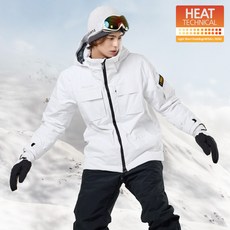 푸조 타스란 하이포라 코팅 스키복 보드복 자켓 점퍼 FZ838-2 화이트