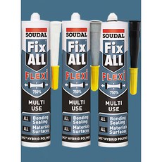 픽스올 FIX ALL 강력 접착 실리콘 수달 플렉시 FLEXl 290ml, 1개, 플렉시 회색