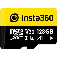 Insta360 256GB PRO microSDXC 메모리 카드 V30 A2 UHS-I 90MBs 읽기쓰기 속도, 128GB