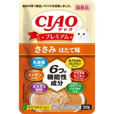 CIAO 頂級貓咪餐包 鮪魚雞肉干貝口味, 16個, 30g, 雞肉+干貝 IC-137