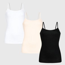 BYC 여성용 순면 끈나시 소프트 런닝 3p