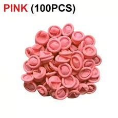 100/300개 멀티컬러 일회용 라텍스 손가락 보호대 롤드 엣지 미용 헤어드레싱 마사지 타투 도구 214544, Pink-100PCS