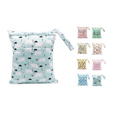 多功能防水尿布袋, 防水尿布袋-草地動物:(36*30cm)