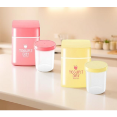 요플레 제조기 요거트 만들기 메이커 낫또 대용량 플레인 스타터 홈메이드 수제, 핑크