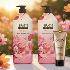 케라시스 퍼퓸 샴푸 1L 2개 화이트 데이지 +샴푸60ML 205329, 화이트데이지 린스2개205329