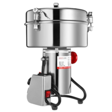 高雄現貨 附發票保固一年 2500克不銹鋼搖擺式研磨機 磨粉機 粉碎機 中藥研磨機 五穀雜糧三七芝麻 中藥材 超細打粉機, 搖擺式, 4500克不銹鋼磨粉機