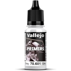발레호 - 표면 프라이머 색상 회색 아크릴 18ml 0.6 fl.oz 매트 마감 및 빠른 건조 에어브러시에 완벽하며 피규어 스케일 모델에 대한 뛰어난 접착력, Grey Primer 18 ml.