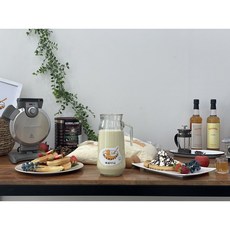 믹스메이커스 와플 크림 쨈 시럽 토핑 재료 봉투 부자재 업소용 대용량 매장용, 1개, 3L, [도구] 붓솔