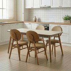 동서가구 베니스 NE2 원목 세라믹 4인 식탁세트 (의자4) DF646224, 의자색상 브라운+월넛, 일반의자 4