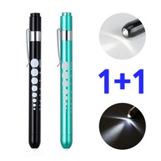 동공펜 LED 라이트펜 2p 모음 간호사 군인 군대 훈련소 불빛 볼펜 후레쉬 펜 네오널스, 2개, 블랙_민트 모음