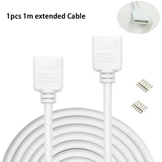 납땜이 쉬운 커넥터 조명 액세서리 12mm RGBCCT RGBCW LED 스트립 조명용 6 핀 2 0mm 간격 L/T 모양 5 개/로트, 1m extended Cable