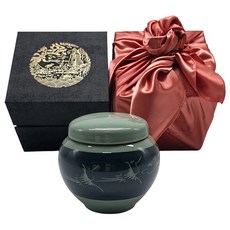 청밀당 도자기 꿀 600g 고급 케이스 세트, 1개, 사양꿀 고급박스 600g,도자기 선택:청자흑상감운학