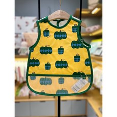 모이몰른 이유식턱받이 바코조끼형배가리개 펌킨 그래픽의 비닐 배가리개로 방수 기능이 있어 사용이 편리함! M2454RW14P