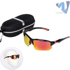 라이딩 러닝 자외선 차단 편광 렌즈 플로우 스포츠 고글 선글라스 오렌지