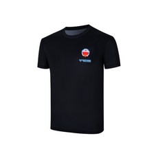 VICTOR 哆啦A夢聯名款T-504DRM運動T恤，吸濕排汗，輕量舒適，多種運動適用, 黑 C,XL, 1個