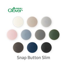 퀼트스타 [크로바] 플라스틱 스냅단추 슬림13mm_10컬러, 8개, 스모키블루