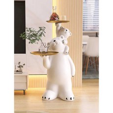 귀여운 사이드테이블 쇼파용 거실용 현관 입구 북극곰, 1개