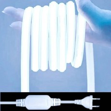COB LED 스트립 220V 주방 RA90 침실 조명 EU 가능 전원 6000K 288LED 정원 테이프 FOB 플러그 3000K 야외 스위치, 6500K Cool white, 21 M, 1개