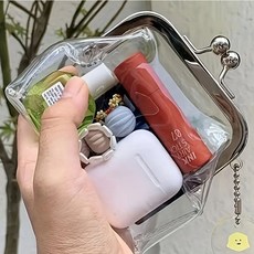 COVERONE 가방 속 정리 필수템 투명 똑딱이 미니 파우치