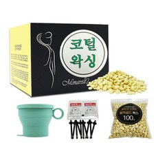 미나래 코털 제모 셀프 왁싱 전문키트 홀릭100g 전자렌즈용기 키트10회분, 1개, 100g