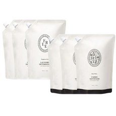 [3+3] 베르블랑 중성 아기세제 리필 +섬유유연제 리필, 6개, 1L