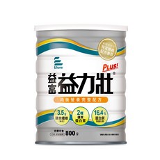來而康 益富 益力壯Plus 營養均衡配方奶粉 成人營養補充 多種維生素礦物質 增強體力 維持健康活力, 800g, 1個