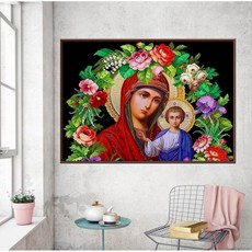 예수님 성화 액자 성모 마리아 예수 종교 마돈나 방 장식 북유럽 포스터 벽 그림 거실 아트 캔버스 옵션02) 13x18cm Canvas 옵션04) 3 1개, 옵션08) 40x60cm Canvas × 옵션04) 3