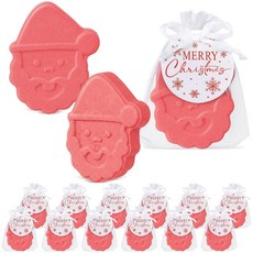 Loopeer 크리스마스 배쓰밤 선물 세트 태그와 오자 가방 포함 재미있는 휴일 스타킹 스터퍼 파티 선물 가족 욕실용 (산타클로스) 234476, 산타클로스, 30g