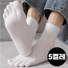 우디밸리 프리미엄 남성용 중목 발가락 양말