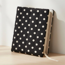 벨노아 소프트 도트 패브릭 북커버, 1개, 블랙