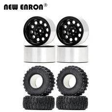 4Pcs 2.2 인치 금속 비드 록 휠 림 120MM 125mm 고무 RC 1/10 크롤러 자동차 YETI Traxxas Wraith Axial을, 05 Black-120mm 4Pcs