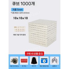 강한 마그네틱 벅 스퀘어 블록 2000 자석 재미있는 조립 빌딩 교육용 장난감, S. 5mm 정사각형 1000pcs (선물 패키지)