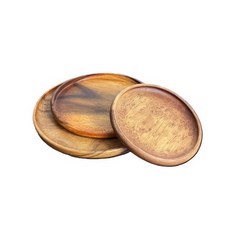 한식 다과 디저트 서빙 아카시아 원형 트레이, 1호