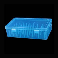 臺灣熱賣 塑膠線盒42軸家用針線收納盒多功能專用透明針線盒桌面收納整理, 42軸藍色, 1個