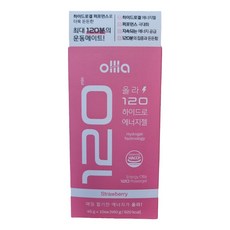 올라 120 하이드로 에너지젤 파워젤 러닝 마라톤 자전거 스포츠 식품 딸기, 10개, 45g