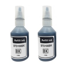 잉크아울렛 브라더 BTD100 호환 잉크 검정2개 DCP-T236 DCP-T436W DCP-T536DW DCP-T730DW DCP-T830 T930dw T730dw T536dw, 1개, BTD100 호환잉크 검정 2EA