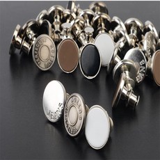 허리둘레 조절단추 1P 바지허리조절클립 허리조절요술단추 청바지허리조절단추, 실버 - JEANS