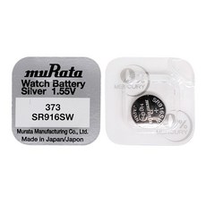 [시계건전지] MURATA 무라타 373 SR916SW 1알 1.55V 무수은, 1개, 1개입