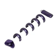 X7XD 디지털 화면이있는 지능형 tasbih 링 5 교환 가능한 크기 지원 무선 충전 및 일일기도 알림, 02 for Purple, 01 빠른