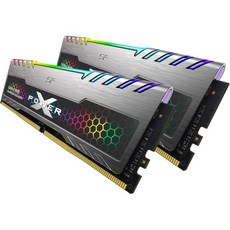 실리콘 파워 밸류 게이밍 DDR4 램 32GB (2x16GB) 3200MHz (PC4 25600) 288핀 CL16 1.35V UDIMM 데스크탑 메모리 모듈 히트싱크 그레이, SP Silicon Power 2x16GB 3200MH, RGB XPOWER