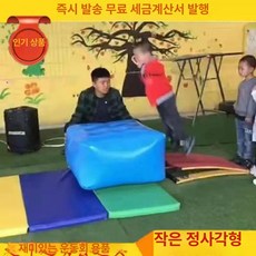 징검다리 장애물 체육대회 삼각 사다리 운동회 단체 교구 풍선 에어 바운스, 1개, 로열블루 두꺼운 작은 사각